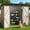 6'x4'Brown, variant on 5'x3' Outdoor Storage Shed, Galvanized Metal Shed with Lockable Door & Air Vent, Weather-Resistant Shed for Backyard/Patio/Garden/Lawn, Dark Gray