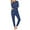 Heather Indigo, variant on Ekouaer Womens Pajamas Set Long Sleeve Loungewear Soft Lounge Set Joggers with Pockets