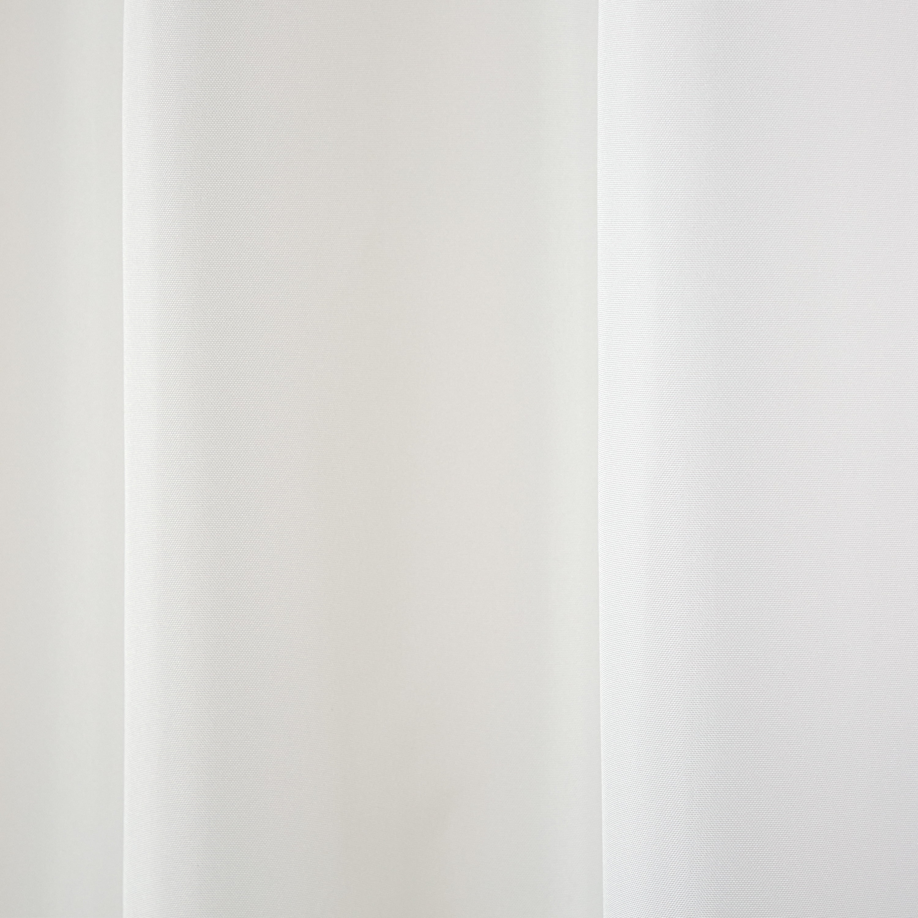 TOWN & COUNTRY BASICS Cabana Solid Heavyweight Indoor Outdoor Curtains, Light Filtering Opacity with Grommet Top, Water Repellent, 2-Pack Set, 54"x63", White