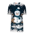 thumbnail image 4 of Zormilly Christmas Pajamas for Women Plus Size Short Sleeve Shirts Wide Leg Shorts Comfy Pajamas Set Printed, S-5XL, 4 of 6