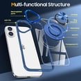 thumbnail image 3 of Cover for iPhone 16 Case with Ring Holder Magnetic Black Compatible with Magsafe Wireless Charger iPhone 16 Phone Case Clear Shockproof Rugged (Dark Blue), 3 of 14
