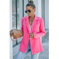 thumbnail image 3 of ABPHQTO Blazer rosa de mujer con cuello de solapa y cadena en la espalda, 3 of 5