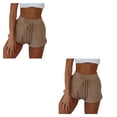 thumbnail image 2 of Guardurnaity Pantalones cortos de cintura alta para mujer, ropa de calle que combina con todo, pantalones holgados transpirables suaves de verano, Type1 NO1, 2 of 6