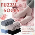 thumbnail image 2 of ORUYROP Womens Fuzzy Socks Soft Warm Fluffy Socks Winter Sleep Thermal Plush Casual Cozy Home Socks, 2 of 6