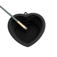 thumbnail image 3 of Unique Bargains 1 Pc Portable Heart Makeup Brush Cleaning Mat Black, 3 of 7