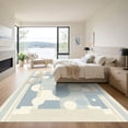 thumbnail image 3 of ODIKA 4'x6' Machine Washable Non-Slip Area Rug, Geometric Light Blue High Traffic Rug with Pad, Blue, 1055756, 3 of 8