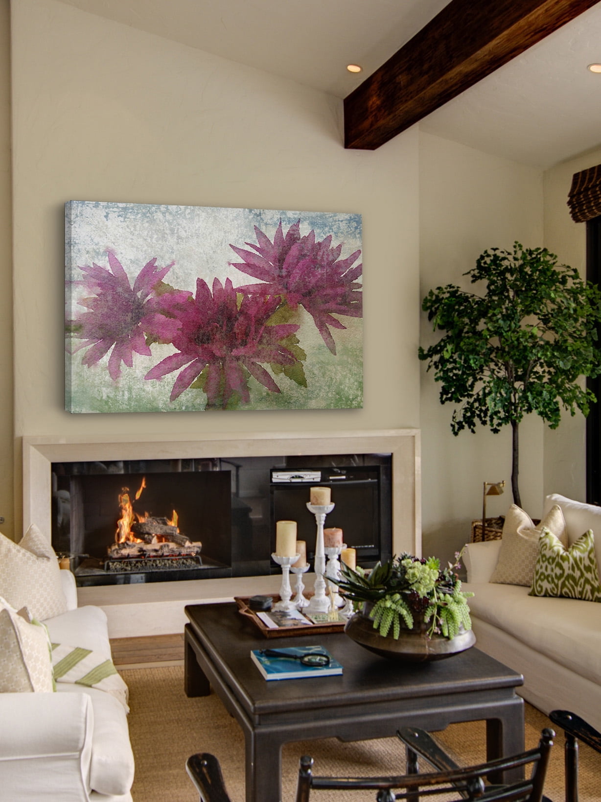 "Watercolor Garden 3" Painting Print on Wrapped Canvas