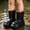 Black, variant on Kids Brown Rain Boots for Lightweight Waterproof EVA Kids Boots Non-Slip Easy On Pull-On Casual Outdoor Shoes,Size 7 T