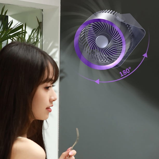 Ventilador eléctrico de circulación de aire montado en la pared/mesa USB recargable 4000mAh 3 velocidades Ndcxsfigh Para Estrenar