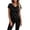 387#Black, variant on Fashion Cowl Neck Tops for Women Dressy Casual Short Sleeve Shirts Summer Clothes Outfits Complexion 2XL