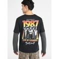 thumbnail image 3 of Netflix Stranger Things Hawkins Graphic T-Shirt with Long Sleeve Thermal Sleeves from No Boundaries, Men’s and Big Men’s, 3 of 5