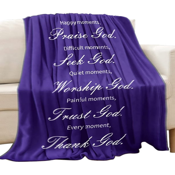 LHSHID Christian Gifts for Women Religious Gifts for Women Catholic Bible Verse Blanket Inspirational Spiritual Scriptures Religious Soft Throw Blanket Birthday Gifts for Women 60x80in