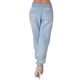 thumbnail image 3 of G-Style USA Women's Destructed Denim Jogger Jean Pants RJJ328 - Light Blue - 3X-Large, 3 of 4