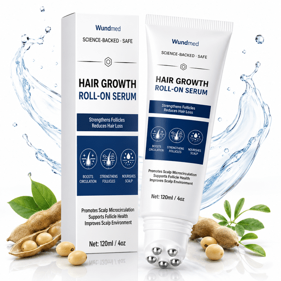 Wundmed Hair Care Roll-On Serum, 4 fl oz – Nourishing Scalp Treatment for Fuller Looking Hair