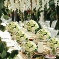 thumbnail image 2 of 2Pcs Artificial Flowers Roses (1-Green with White, 2 Bouquet), 2 of 4
