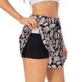 thumbnail image 1 of Balery Hand Drawn Pig Pantalones cortos deportivos para mujer con forro y dos bolsillos, elásticos, para entrenamiento, gimnasio, yoga-Medium, 1 of 7