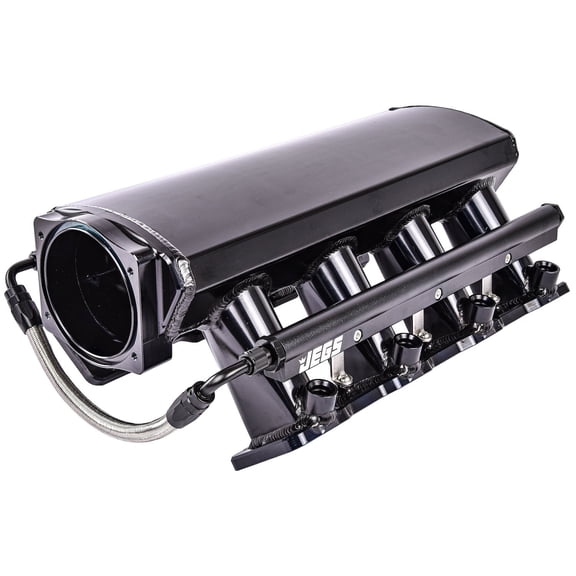 JEGS Fabricated Intake Manifold for GM LS3 and L92 [Black Aluminum]