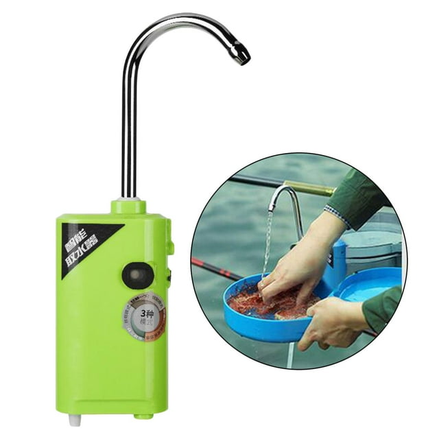 Bomba de para pesca al , absorbedor de agua automático, portátil, 3 modos, iluminación LED , , bajo ruido - Verde Colco Bomba de oxígeno de pesca