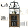 thumbnail image 5 of Huisuilinss Corner Bar Cabinet With LED Lights,Detachable Wine Rack,Home Bar For Liquor And Wine Storage,Small Sideboard And Buffet Cabinet With Glass Holder,Mesh Door For Kitchen Dining Living Room, 5 of 9