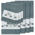 thumbnail image 2 of Authentic Hotel and Spa  Turkish Cotton Shells Embroidered Teal Blue 8-piece Towel Set, 2 of 5