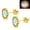 Blue, variant on Aurora Borealis Glass Button Stud Stainless Steel Earrings
