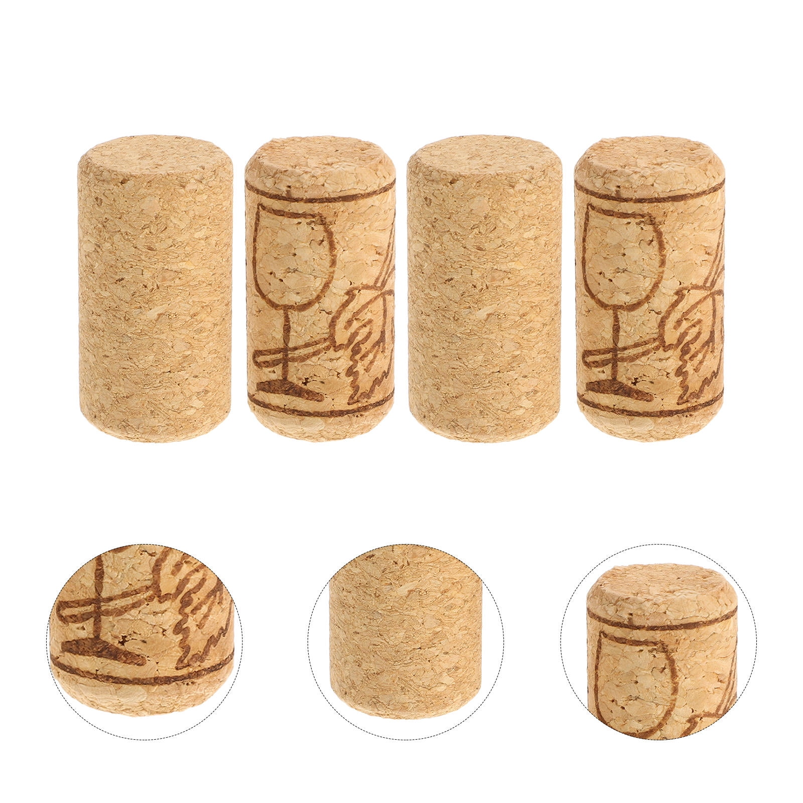 YSNOOWE 20pcs Wine Bottle Cork Stoppers Set Natural Cork Bar Tools Home Entertaining