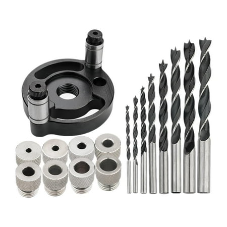 

Portable Self Centering Doweling Tool Wood Drill Guide Sturdy Durable Professional Stainless Steel Punch Tool for Woodworking Joinery Worker black Drill Bit Drill Bush