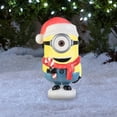 thumbnail image 2 of Gemmy Lighted Blow Mold Outdoor Decor Stuart w/Candy Cane 21.5" Universal, Multicolored, 2 of 4