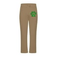 thumbnail image 2 of Yaoyar Men's Saint Patrick's Day Print Casual Cargo Pants with Pockets and Drawstring Elastic Waist Straight Leg Athletic Workwear Style Long Trousers,XXXL,Khaki, 2 of 5