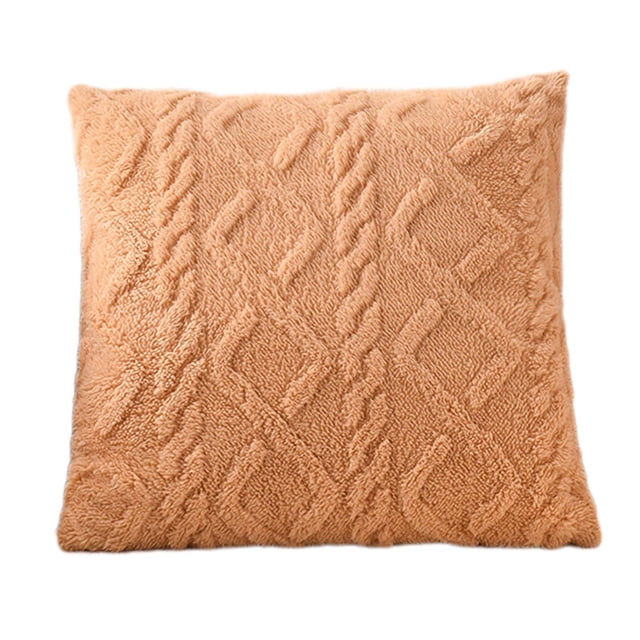Dvruxg Plush Geometric Patterned Cushion Brown Polyester 45x45cm Enhances Back Support and Living Room Style Extended Length for Ultimate Relaxation