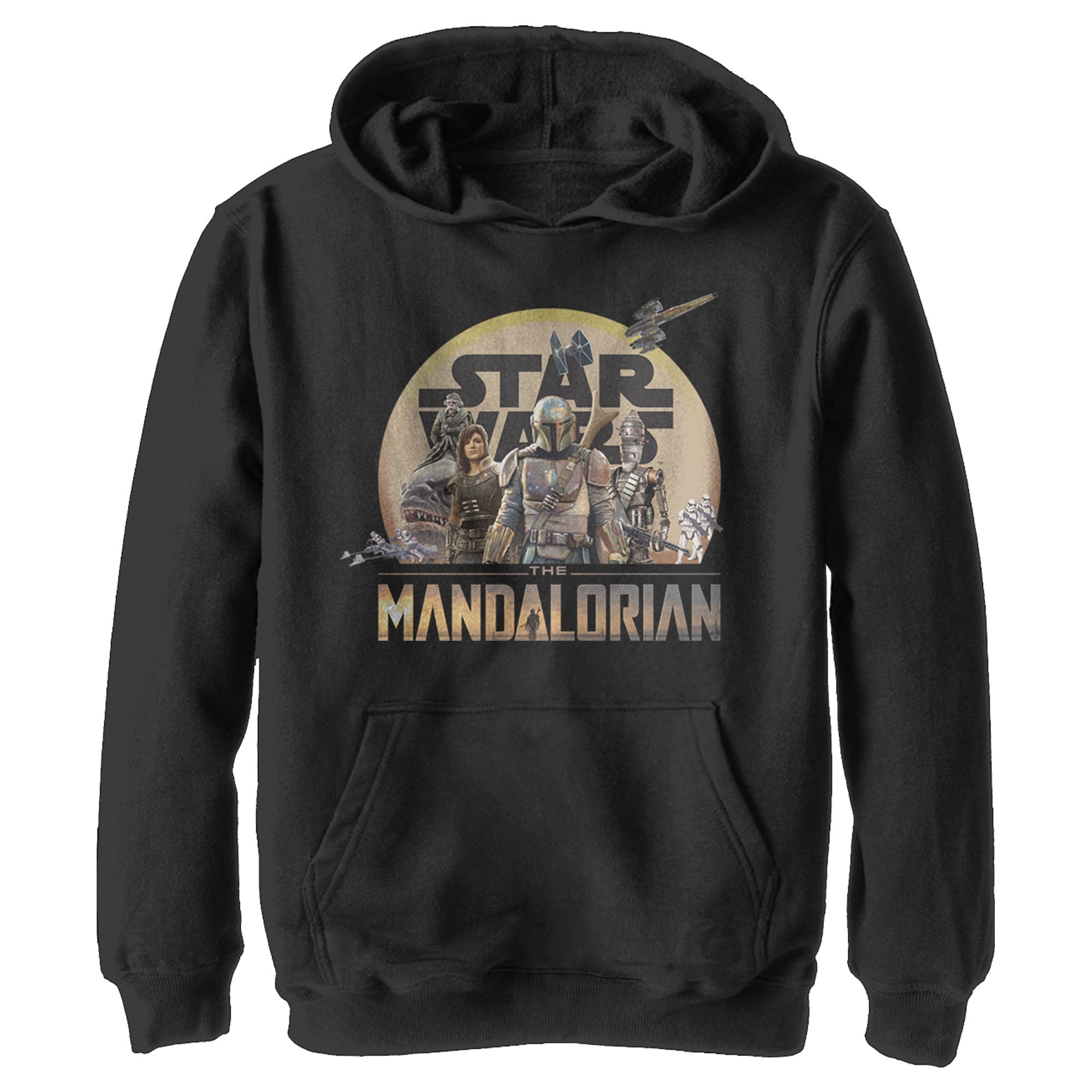Star Wars - Boy's Star Wars The Mandalorian Character Collage Pull Over Hoodie - Walmart.com 
