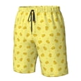thumbnail image 6 of Uemuo Cheese 1 Pattern Men's Swim Trunks Hawaiian Beach Bathing Suit Swimsuits Beach Quick-Dry Shorts with Pockets-, 6 of 9