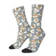 thumbnail image 1 of Fotbe White Popcorn Calcetas Largas con Estampado para Hombre y Mujer – Calcetas de Compresión Transpirables y Elásticas, Viajar y Uso Diario Talla 5-11, 1 of 6