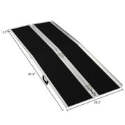 Ktaxon Portable Aluminum Non-skid Multifold Wheelchair Ramp Mobility Scooter Carrier 6FT 72" x 28"