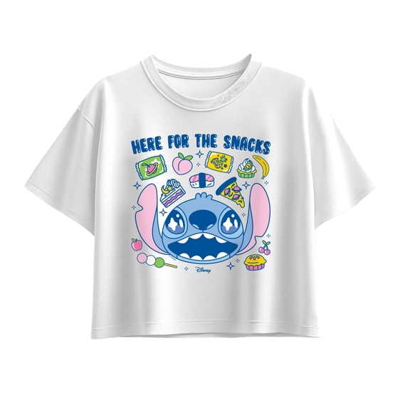 Lilo & Stitch - Here for the Food - Youth Girls Boxy T-Shirt