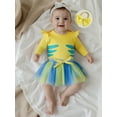 thumbnail image 5 of BemeyourBBs Baby Girl Fall Outfit Contrast Long Sleeve Romper Tulle Skirt Headband, 5 of 9