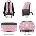 thumbnail image 6 of HUIACONG Pink Cherry Blossom Cat School Backpack for Kids Ages 6-18 Ergonomic Padded Straps Large Capacity Water Resistant Bookbag for Elementary Middle High School Daily Use Travel, 6 of 7