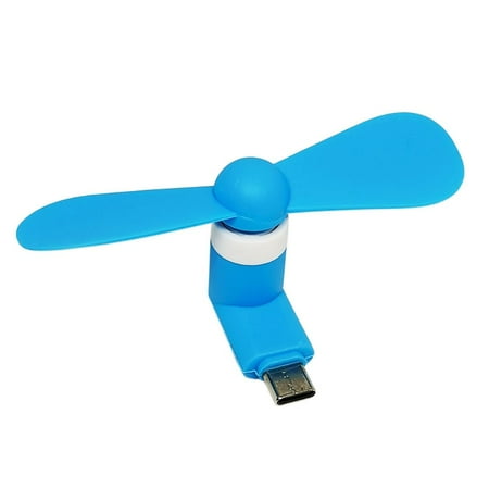 

Android Cooling Fans Creative Portable Mobile Phone Type-C Micro Fan USB C BLUE