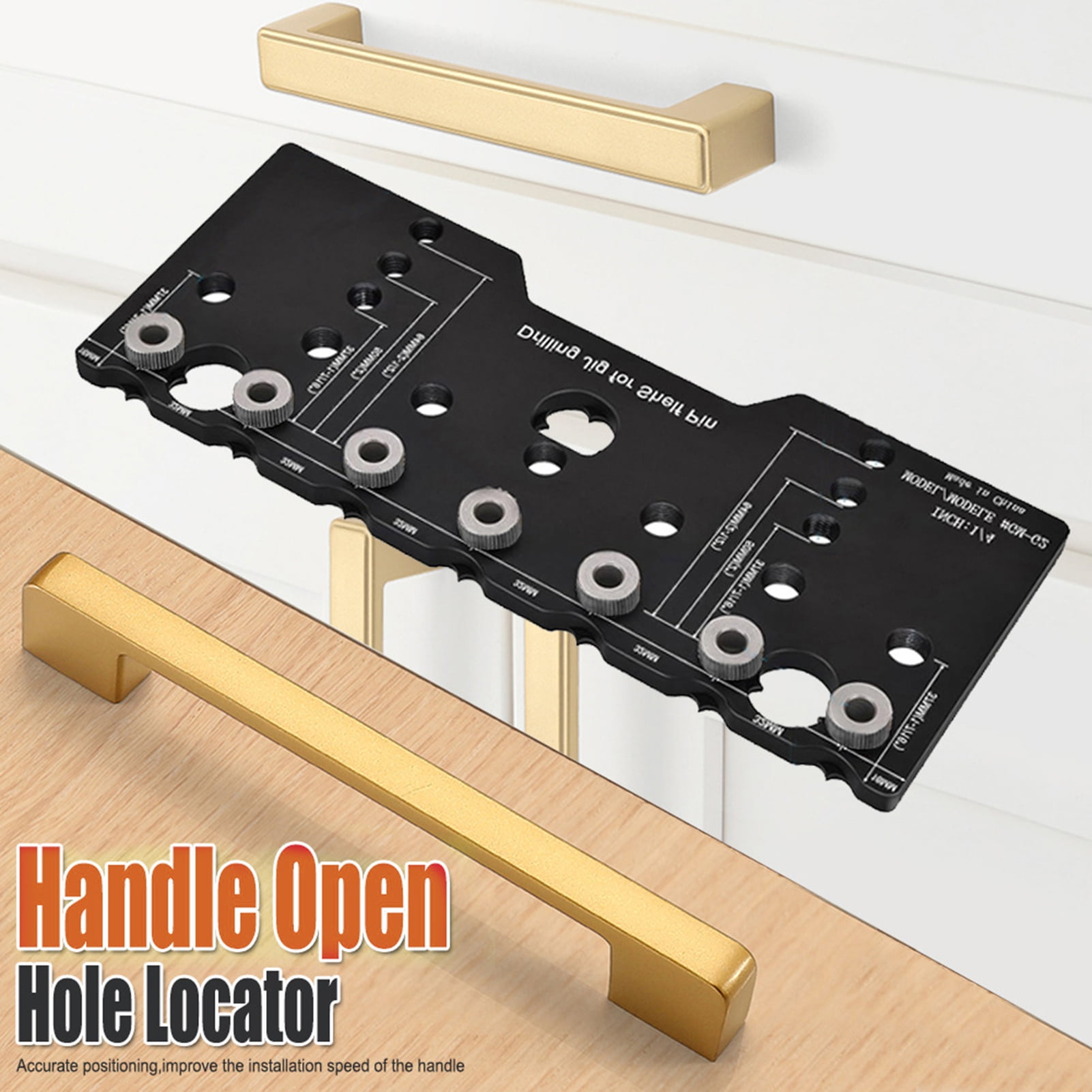 Sylvtty Cabinet Adjustable Shelf Jig Drill Guide Rustproof Corrosion Resistant High Accuracy Cabinet Hole Drilling Template Woodworking Tool