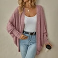 thumbnail image 6 of Gyexs Cardigan Sweaters for Women Fall Winter Open Front Batwing Long Sleeve Causal Loose Knit Sweater Tops (Red, Size XXL), 6 of 6