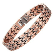 Copper Link Magnetic Bracelet for Men Pisa 9.5 Inches Mens Extra Long / Large Size Copper Magnetic Bracelet ProExl Box
