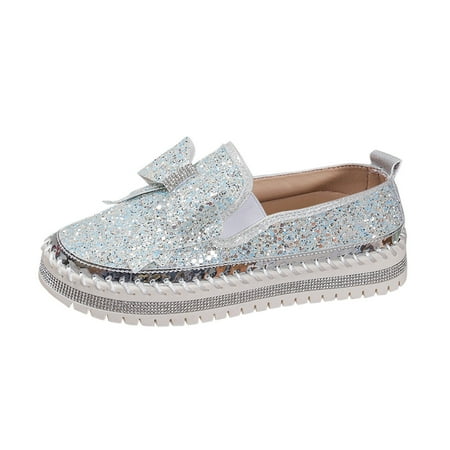 QYZEU Black Flats for Women Dressy Comfort Shoes for Women Women s Fashion Sequin Bow Casual Shoes Slip On Casual Comfortable Shoes Women Slip on Walking Shoes Green 39