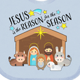 thumbnail image 4 of Inktastic Jesus is the Reason for the Season Christmas Nativity Boys or Girls Baby Bib, 4 of 4