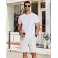 thumbnail image 6 of COOFANDY Men's Flat Front Shorts Casual Classic Fit 7" Elastic Waist Drawstring Walking Shorts with Pockets, 6 of 10