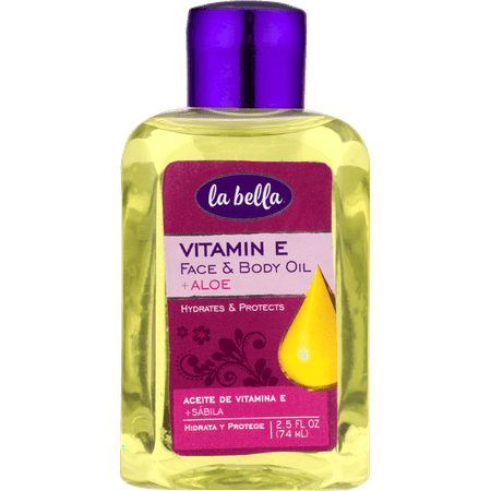 La Bella Vitamin E Face And Body Oil With Moisturizing Aloe