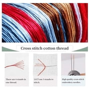 Stamped Embroidery Kit Flowers and snakes Punch Needle Embroidery Kit Cross Stich 16x20in