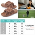thumbnail image 6 of Women's Arch Support Slippers Memory Foam Orthotic Heel Cup Arthritis Edema House Shoes with Velcro Closure, Brown 6, 6 of 6