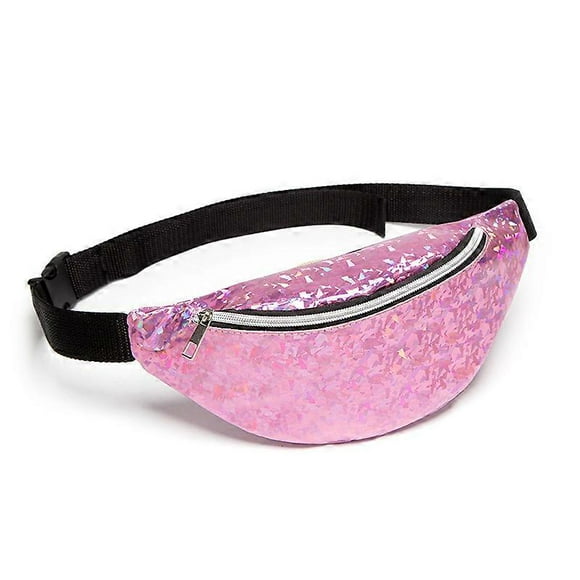 Fanny Pack for Kids, Glitter Waist Bag Shiny Bags with Adjustable Belt