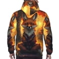 thumbnail image 7 of Sikiie Sunset Maple Tree Fox Men's Hoodie, Essentials Hoodie, Sweatshirt, Pullover Hooded Sweatshirt for Men-Medium, 7 of 7