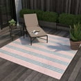 thumbnail image 3 of Outdoor Zrand Collection Area Rug Pink and Aqua - 7'10" Square, 3 of 5